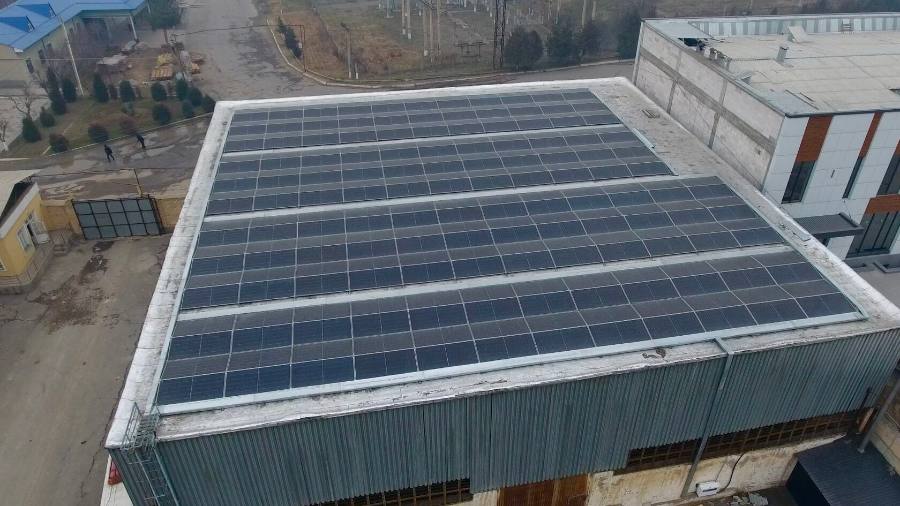 СЭС 430 кВт на крыше шиферного завода