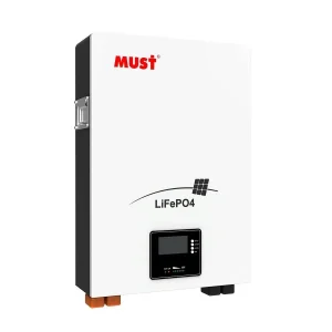 Аккумуляторная батарея MUST LP16-24100 (25,6В 100Ач) 2,56 кВтч  WiFi/BLE PACEEX BMS APP Настенный монтаж